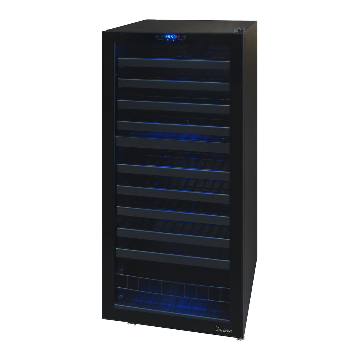 Vinotemp VT-122TS-2Z Butler Series Dual-Zone Wine Cooler, 110 Bottle Capacity, in Black