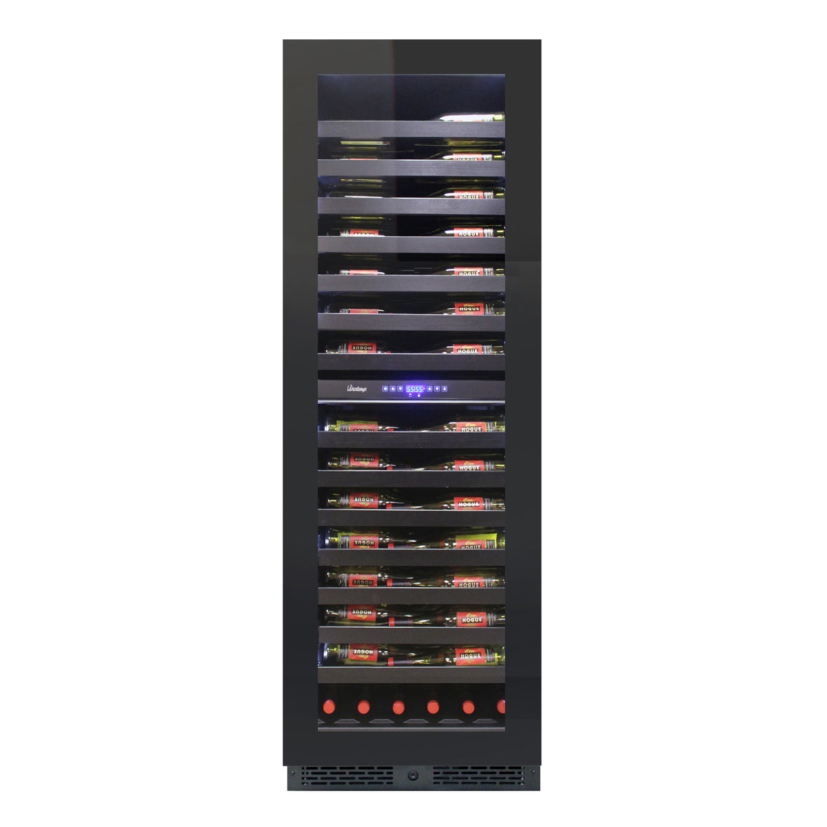 Vinotemp VT-24PR125 Private Reserve Series Panel Ready Dual-Zone 24" Wine Cooler, 126 Bottle Capacity, in Black