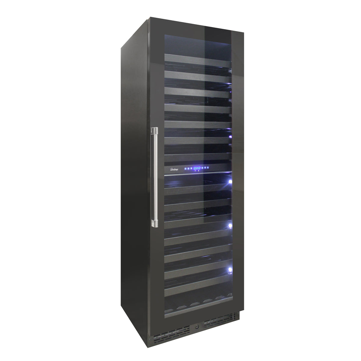 Vinotemp VT-24PR125 Private Reserve Series Panel Ready Dual-Zone 24" Wine Cooler, 126 Bottle Capacity, in Black