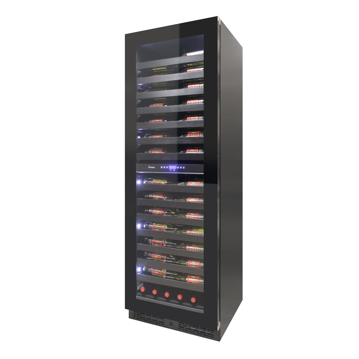 Vinotemp VT-24PR125 Private Reserve Series Panel Ready Dual-Zone 24" Wine Cooler, 126 Bottle Capacity, in Black