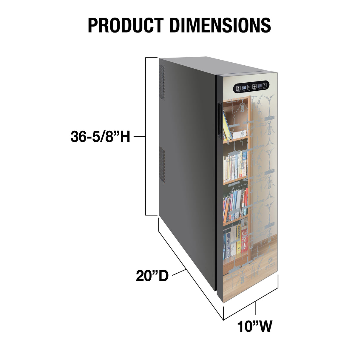 Vinotemp EL-18TEDCS Eco Series Dual-Zone Thermoelectric Wine Cooler, 118 Bottle Capacity, in Black