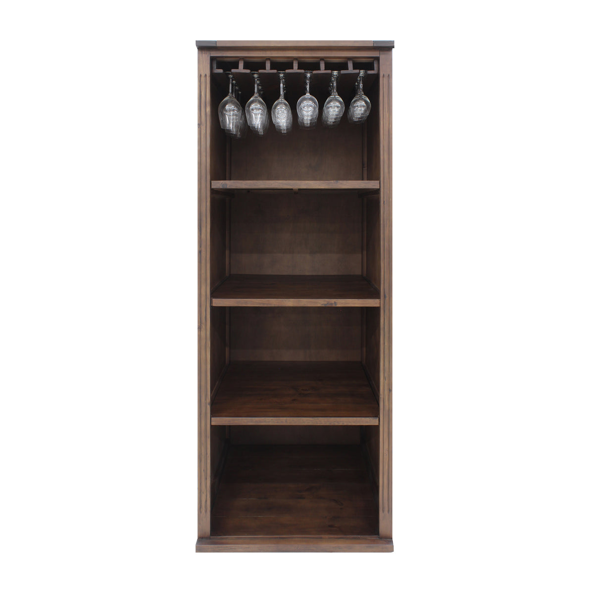 Vinotemp VT-WRAPCAB24 Open Wood Wine Cellar Cabinet, 29" x 78", in Dark Walnut