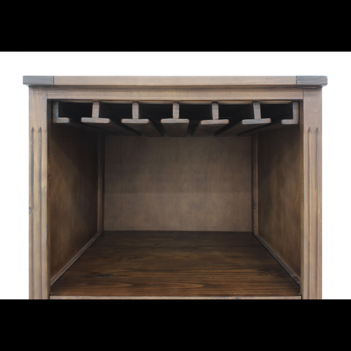 Vinotemp VT-WRAPCAB24 Open Wood Wine Cellar Cabinet, 29" x 78", in Dark Walnut