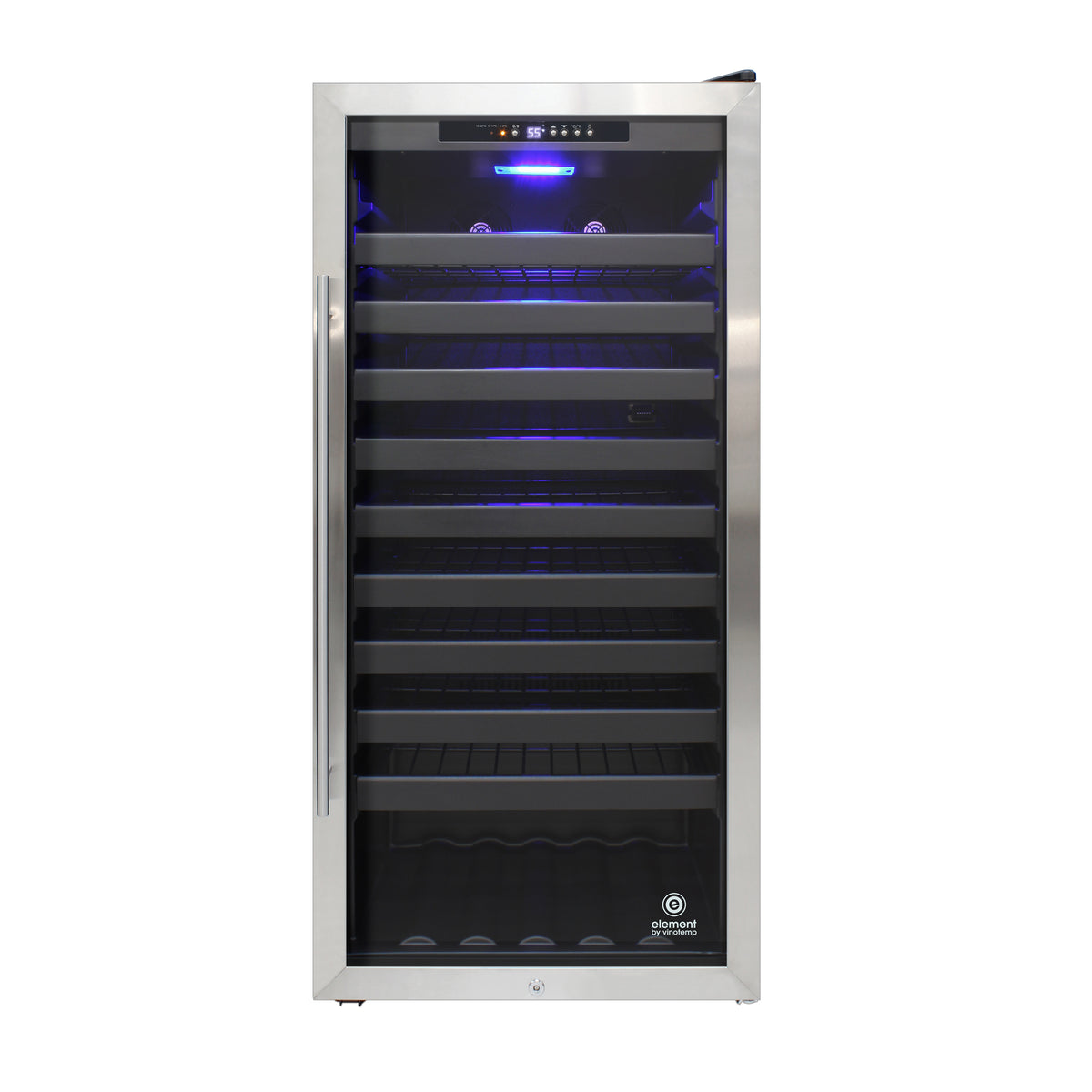 Vinotemp EL-100SBB Butler Series Freestanding Single-Zone Wine Cooler, 114 Bottle Capacity, in Stainless Steel