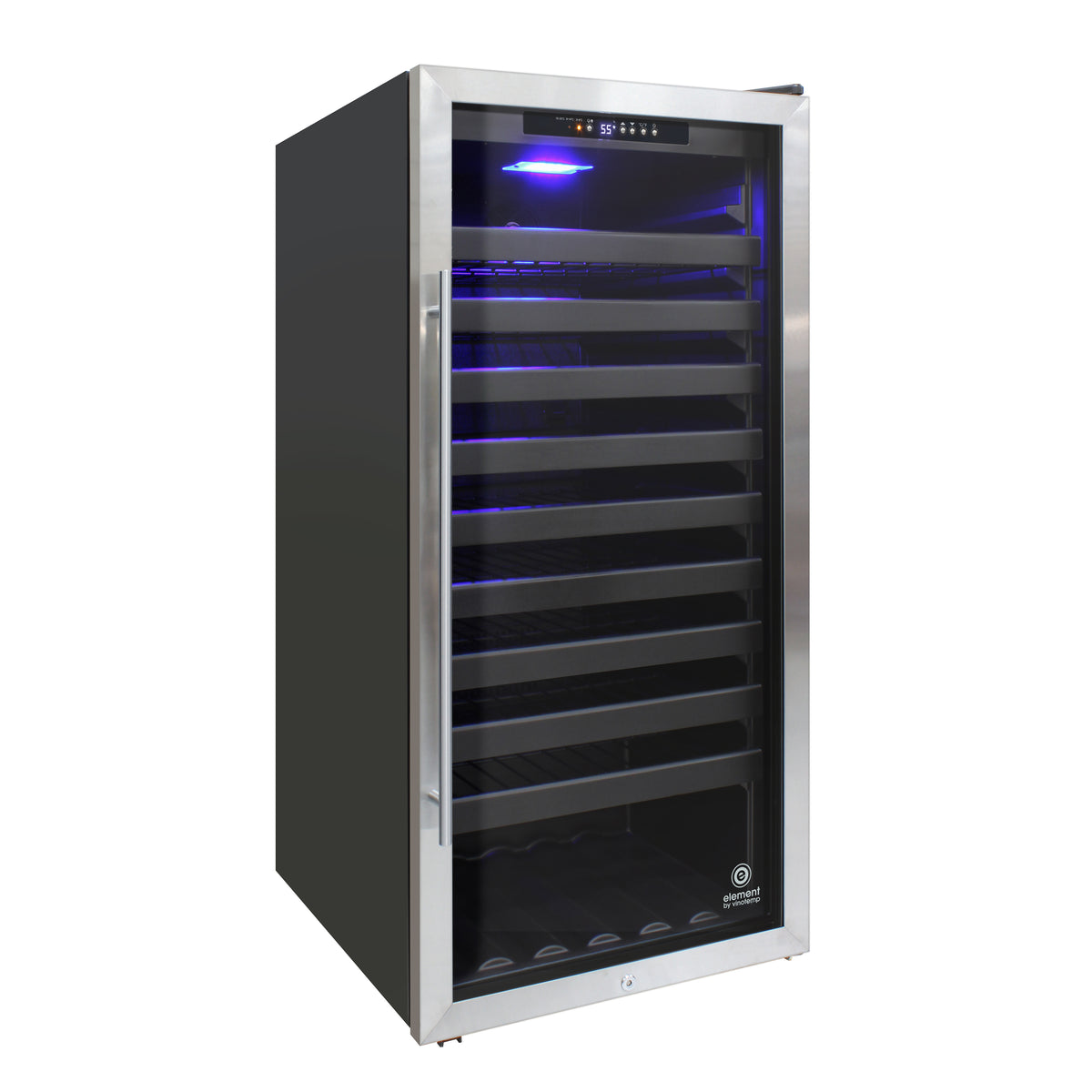 Vinotemp EL-100SBB Butler Series Freestanding Single-Zone Wine Cooler, 114 Bottle Capacity, in Stainless Steel