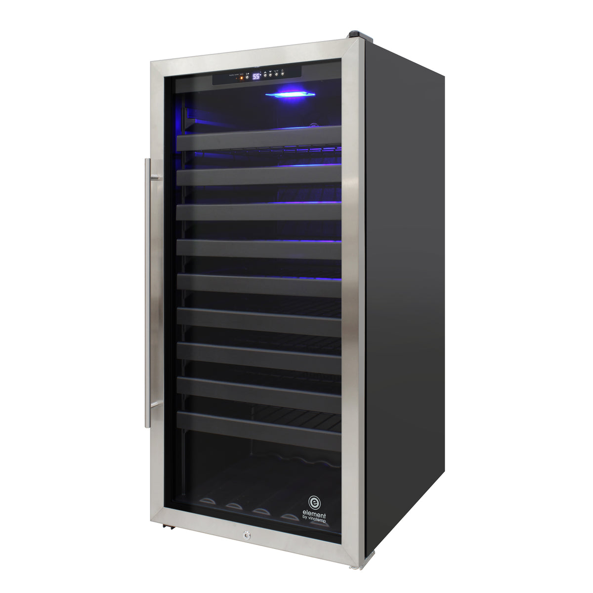 Vinotemp EL-100SBB Butler Series Freestanding Single-Zone Wine Cooler, 114 Bottle Capacity, in Stainless Steel