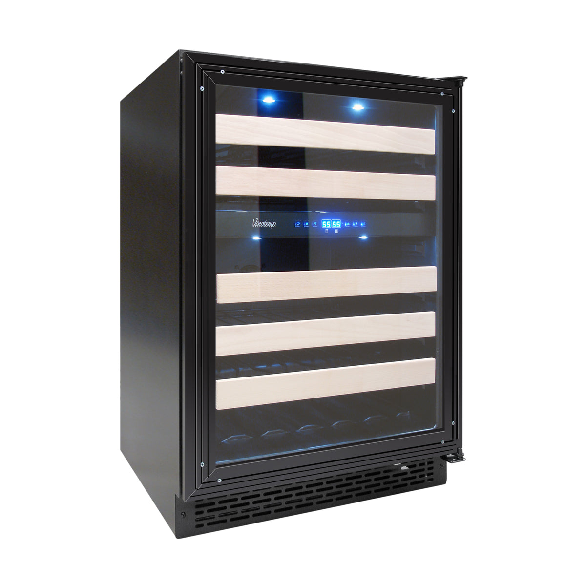 Vinotemp VT-24PR46 Private Reserve Series Panel Ready Dual-Zone 24" Wine Cooler, 46 Bottle Capacity, in Black