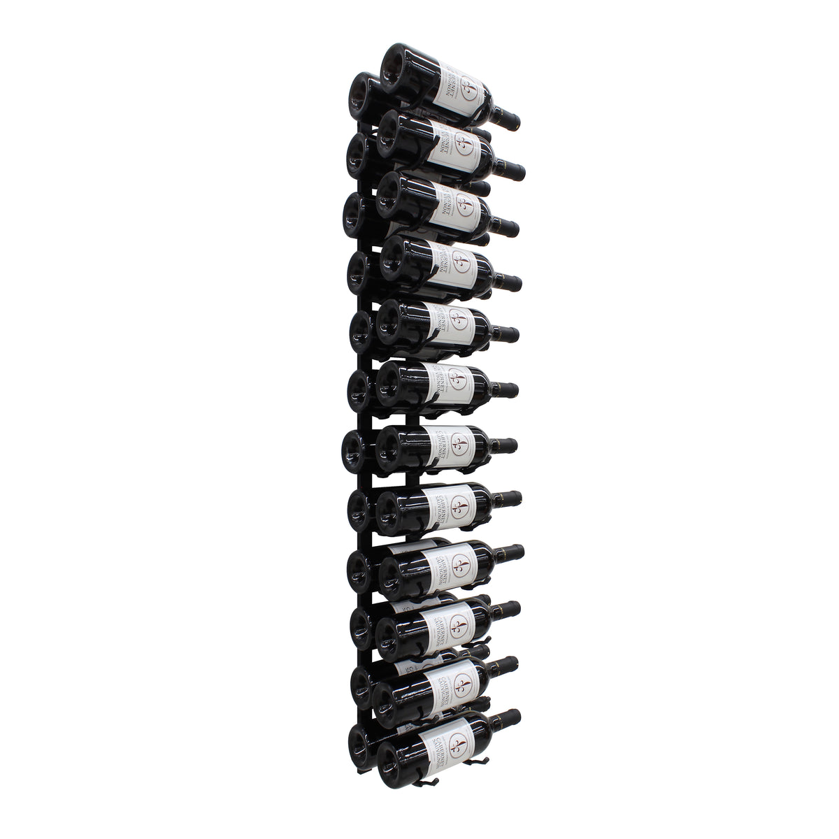 Vinotemp EP-WIRE24 Epicureanist Metal Wine Rack, 24 Bottle Capacity, in Black (EP-WIRE24B)