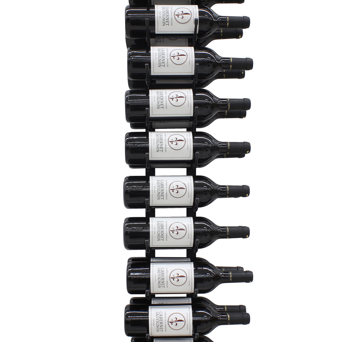 Vinotemp EP-WIRE24 Epicureanist Metal Wine Rack, 24 Bottle Capacity, in Black (EP-WIRE24B)