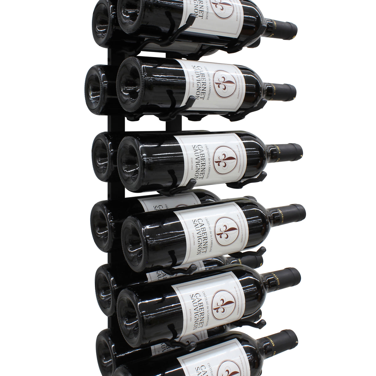 Vinotemp EP-WIRE24 Epicureanist Metal Wine Rack, 24 Bottle Capacity, in Black (EP-WIRE24B)