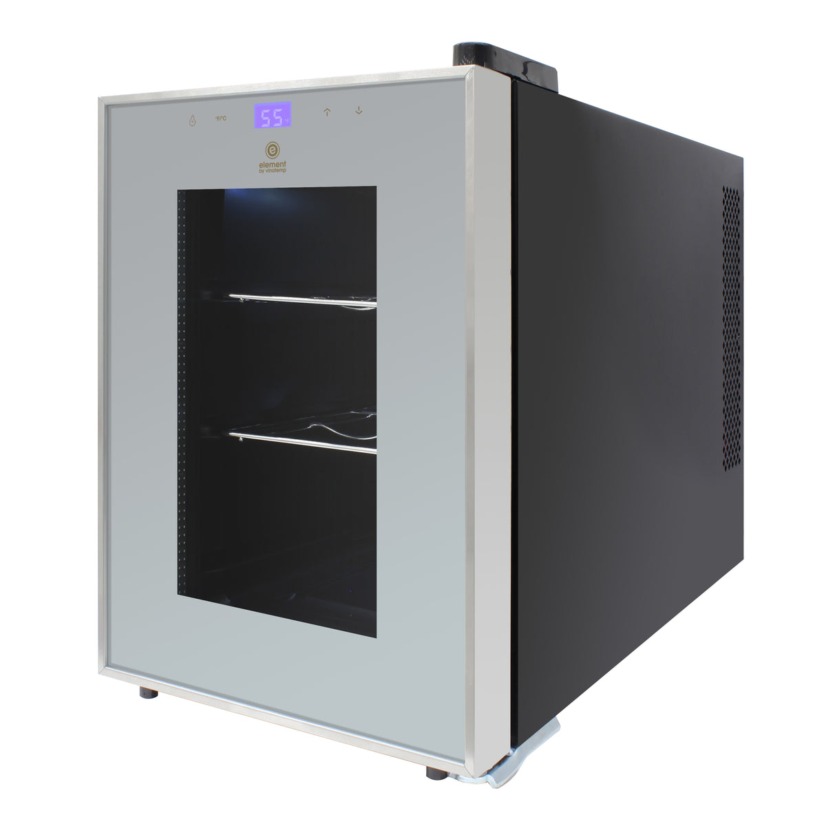 Vinotemp EL-6SILST Eco Series Compact Single-Zone Wine Cooler with Touch Screen Controls, 6 Bottle Capacity, in Silver