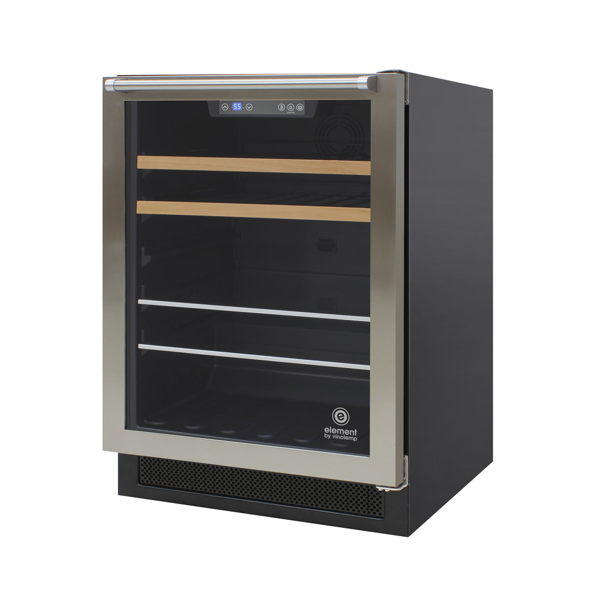 Vinotemp EL-24THWB Connoisseur Series Single-Zone 24" Wine and Beverage Cooler with Top Handle, 16 Bottle and 106 12 oz Can Capacity, Stainless Steel