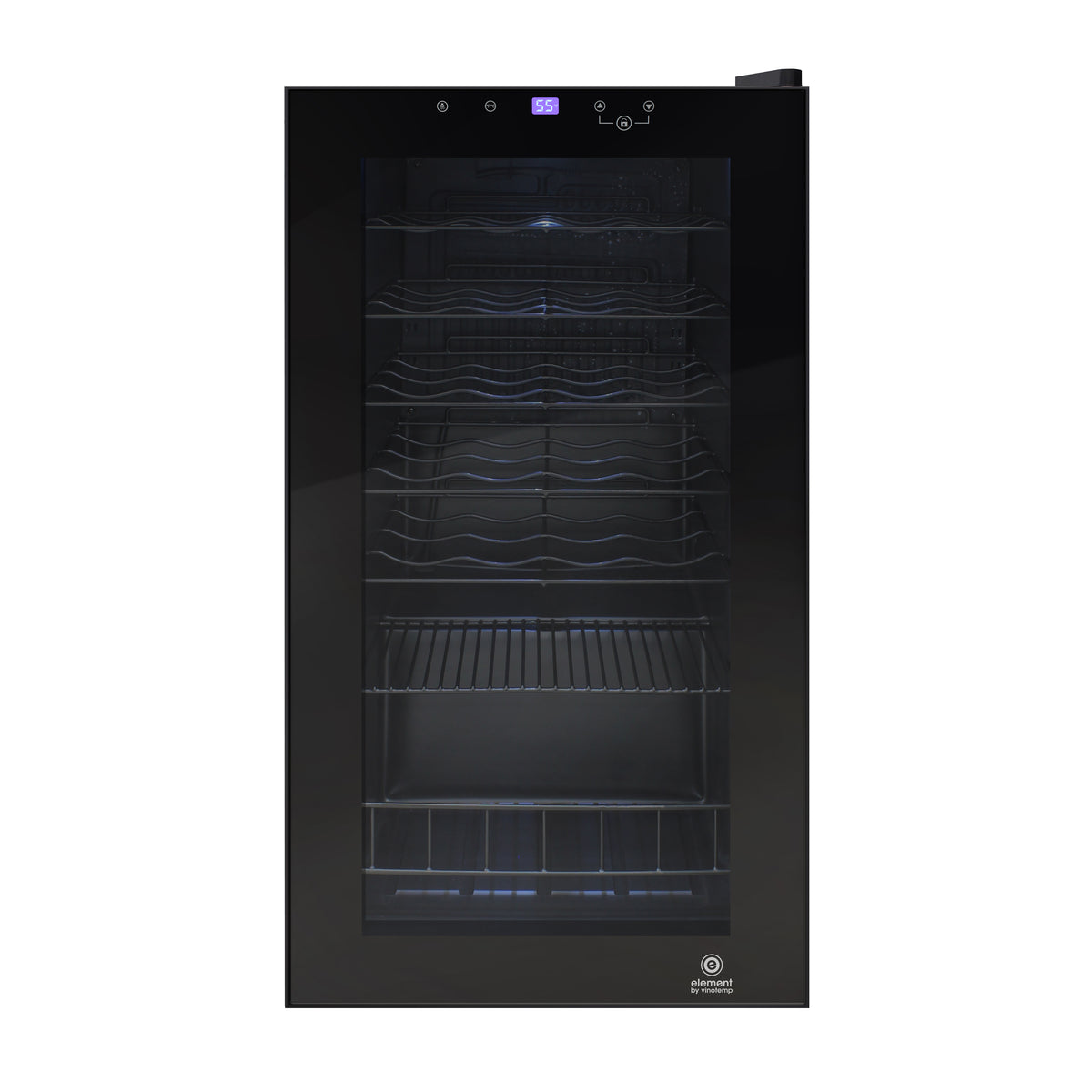 Vinotemp EL-28TS Butler Series Wine Cooler with Touch Screen Controls, 28 Bottle Capacity, in Black