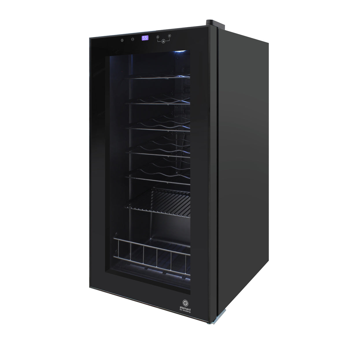 Vinotemp EL-28TS Butler Series Wine Cooler with Touch Screen Controls, 28 Bottle Capacity, in Black