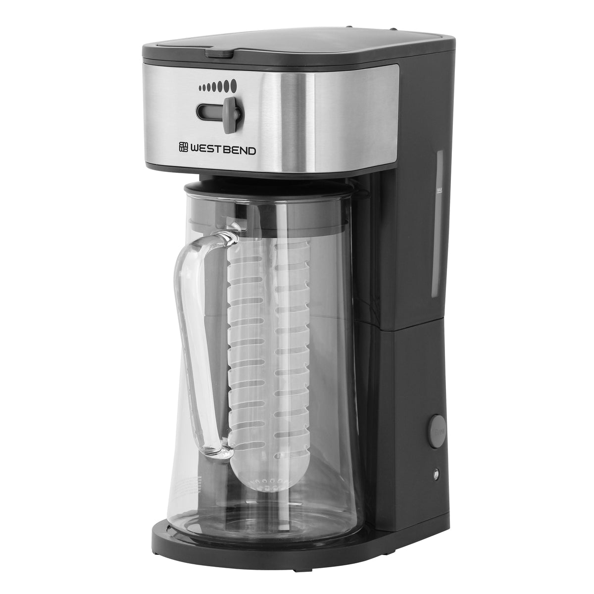 West Bend IT500 Ice Tea Maker with Infusion Tube, 2.75 Qt. Capacity, in Black (IT500)