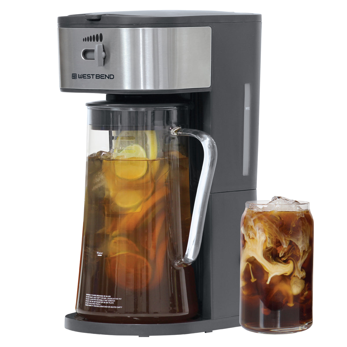 West Bend IT500 Ice Tea Maker with Infusion Tube, 2.75 Qt. Capacity, in Black (IT500)