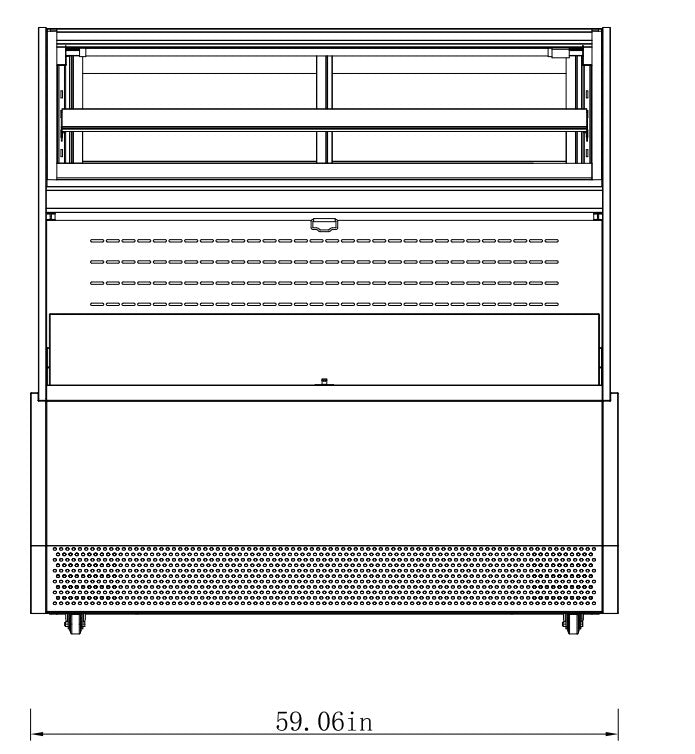Marchia MSTAR60 60" Black Dual Service Open Air Display Case Merchandiser