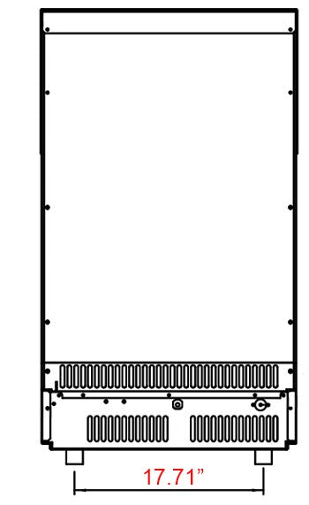 Coldline EIC270 22" 270 lb. Commercial Full Cube Air Cooled Ice Machine with 50 Lb. Bin