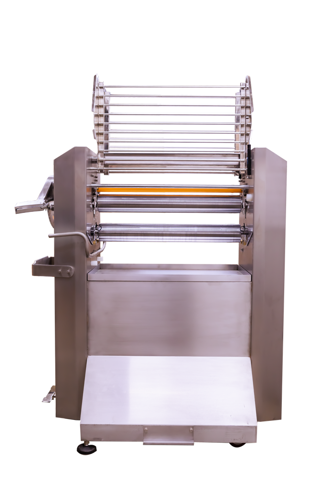 American Eagle AE-DS650B-SS Premium Series All Stainless Steel Dough Sheeter Floor Type w/Removable Tables w/ Digital Gauge 25.5" W x 110"L, 220V/1Ph