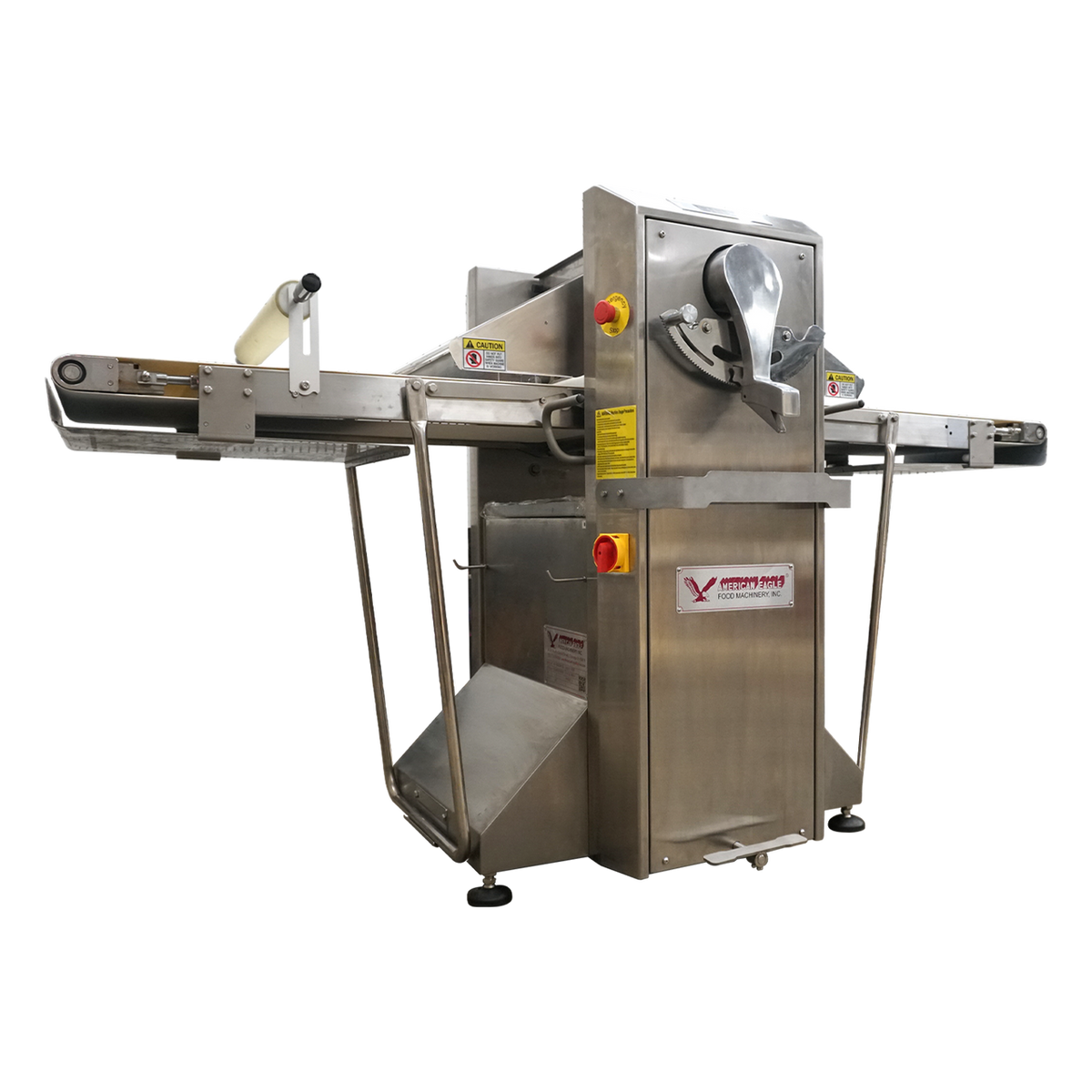 American Eagle AE-DS520B-SS Premium Series All Stainless Steel Dough Sheeter Floor Type w/Removable Tables w/ Digital Gauge 19.75" W x 82"L, 220V/1Ph
