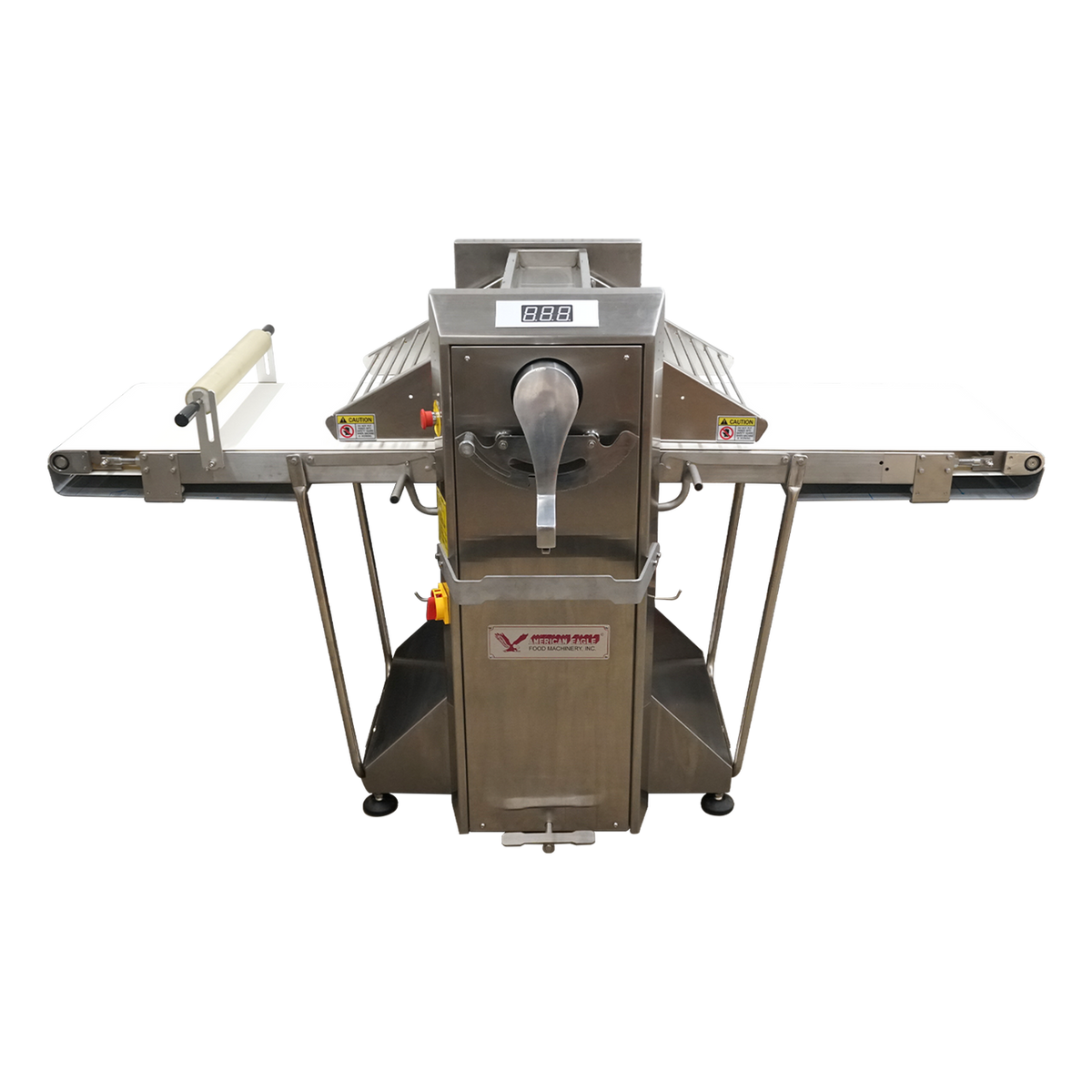 American Eagle AE-DS520B-SS Premium Series All Stainless Steel Dough Sheeter Floor Type w/Removable Tables w/ Digital Gauge 19.75" W x 82"L, 220V/1Ph