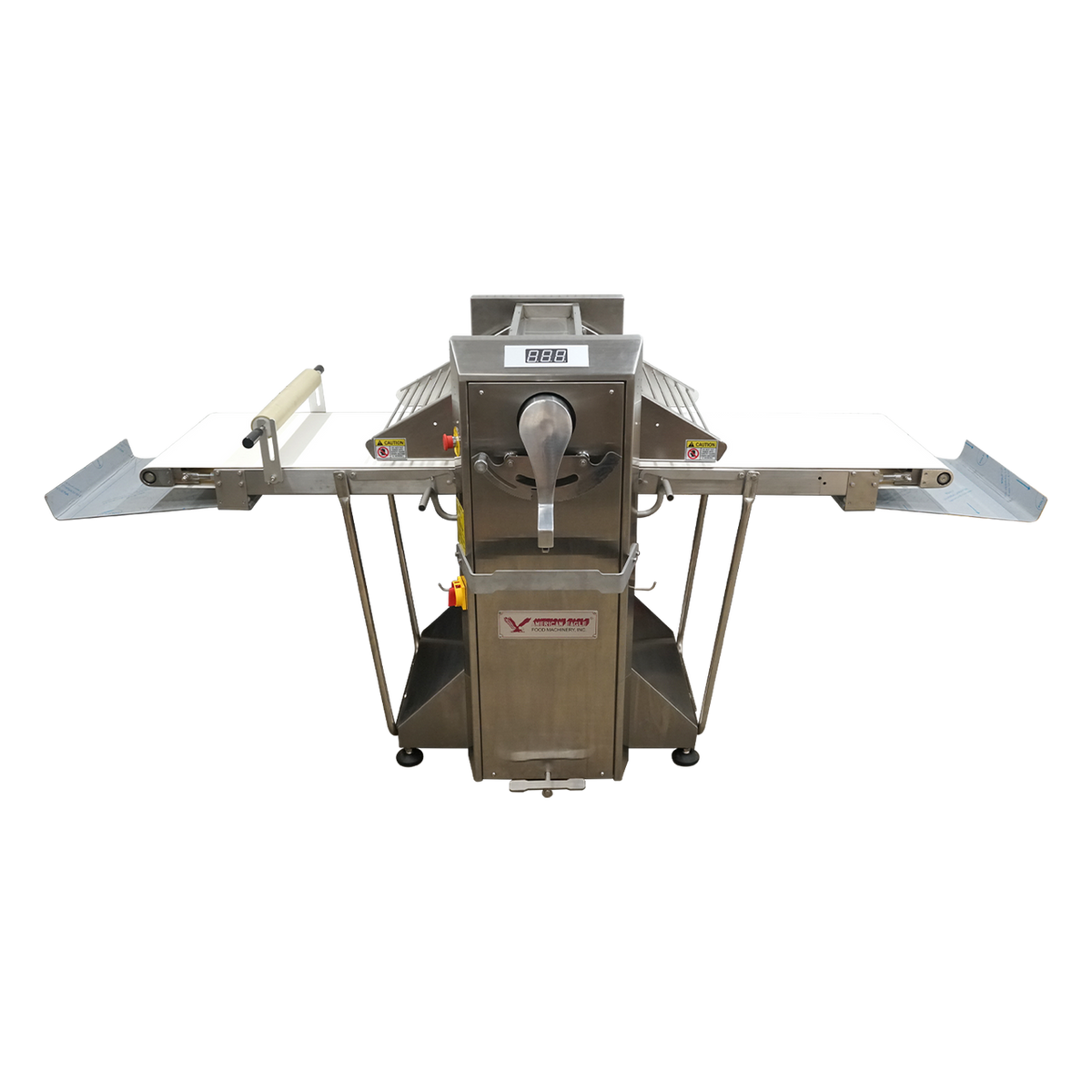 American Eagle AE-DS520B-SS Premium Series All Stainless Steel Dough Sheeter Floor Type w/Removable Tables w/ Digital Gauge 19.75" W x 82"L, 220V/1Ph