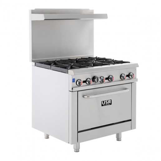 Cookline CR36-6-LP 36" 6 Burner Liquid Propane Range with Oven
