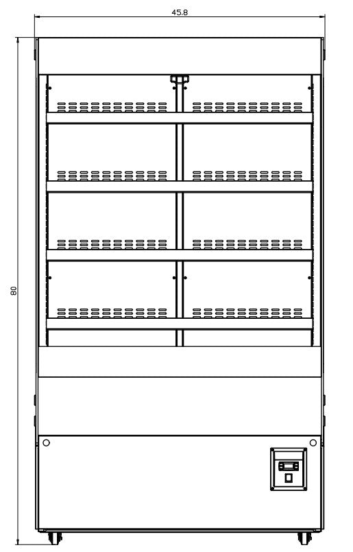 Marchia MHS1200 46" Open Heated Display Warming Case Grab and Go