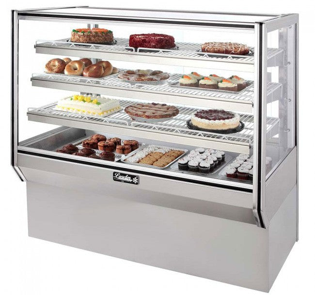 Leader Refrigeration NHBK77-D 77" Dry Non Refrigerated Bakery Display Case, 2 Doors, 3 Shelves