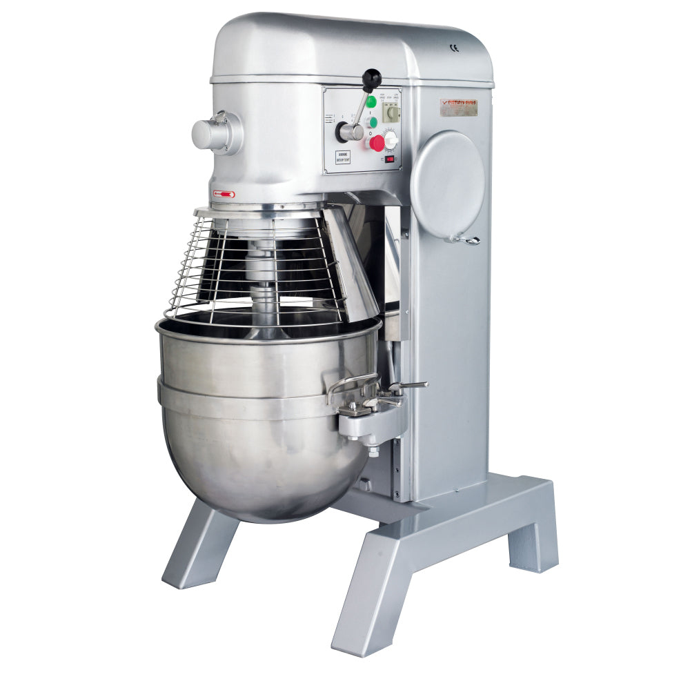 American Eagle AE-80N4A 80 Qt. Belt and Gear Driven Hybrid Planetary Mixer with Safety Guard, 3Hp, 4 Speed