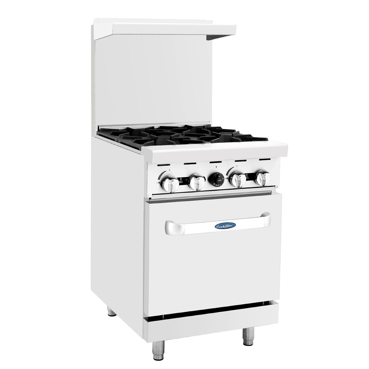 Atosa AGR-4B-LP 24″ 4-Burner Liquid Propane Gas Range with 20″ Oven, 2 Racks, Casters Included