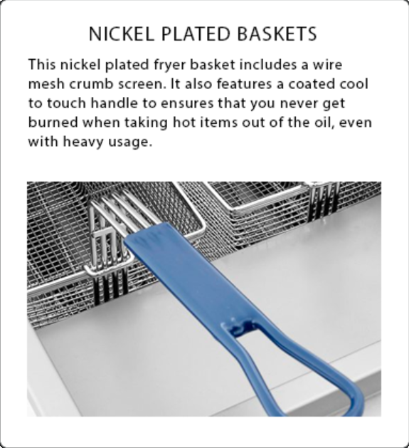 Atosa CookRite ATFS-40-NG Heavy Duty 40 lb Natural Gas Stainless Steel Deep Fryer