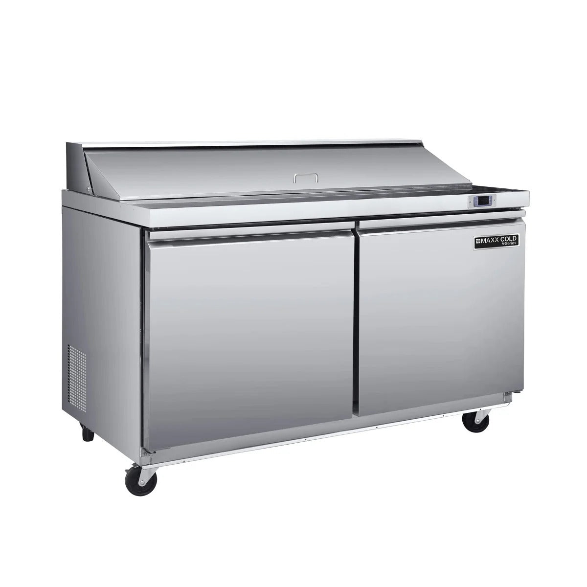 Cold Pre Table Maxx Cold MVR48MHC V-Series 2 Door Refrigerated Mega Top Prep Table ...