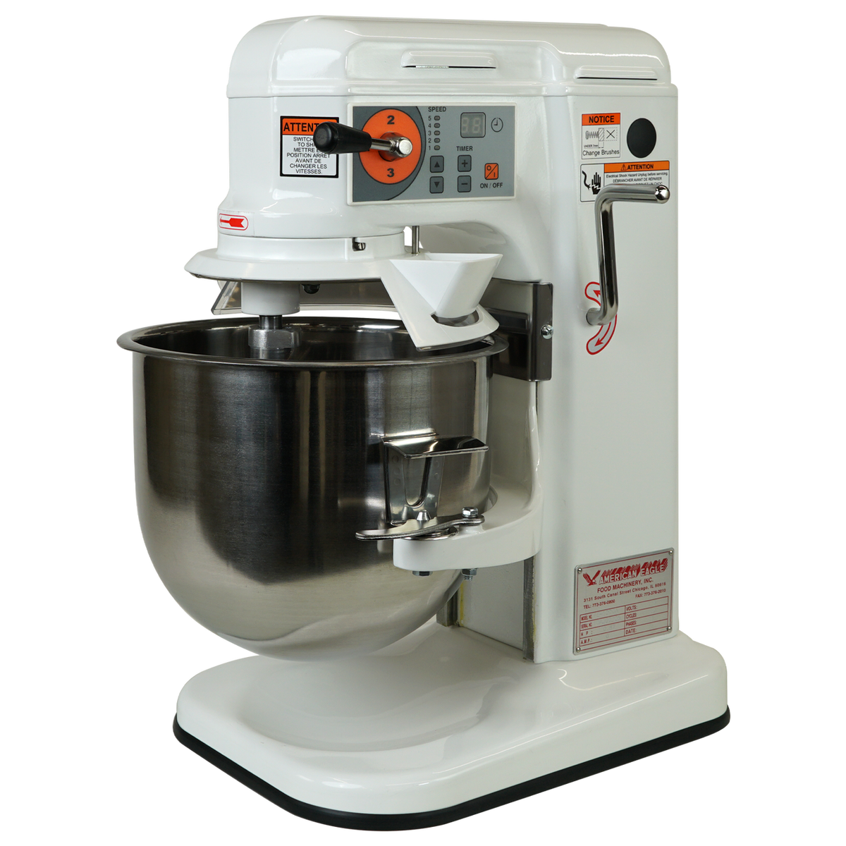 American Eagle AE-10DCA 10 Quart Countertop Planetary Mixer w/Guard and Digital Panel, 15 speeds, 115V