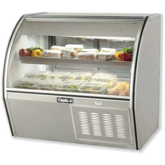 Leader ERCD48 48" Curved Glass Counter Deli Case, 4 Doors, 1 Shelf, 1/3 HP