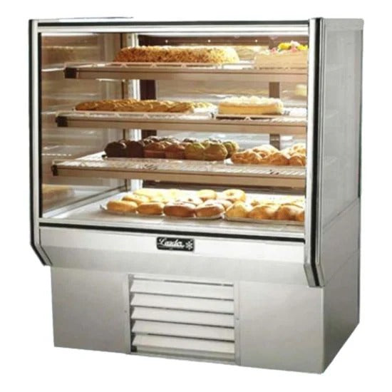 Leader NHBK36 36" Refrigerated High Bakery Display Case, 2 Doors, 3 Shelves, 1/3 HP