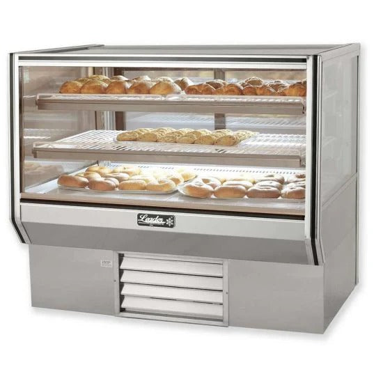 Leader NCBK77 77" Refrigerated Counter Bakery Display Case, 2 Doors, 2 Shelves