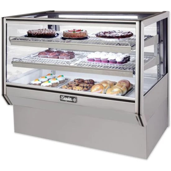 Leader NCBK48DRY 48" Dry / Unrefrigerated Counter Bakery Display Case, 2 Doors, 2 Shelves