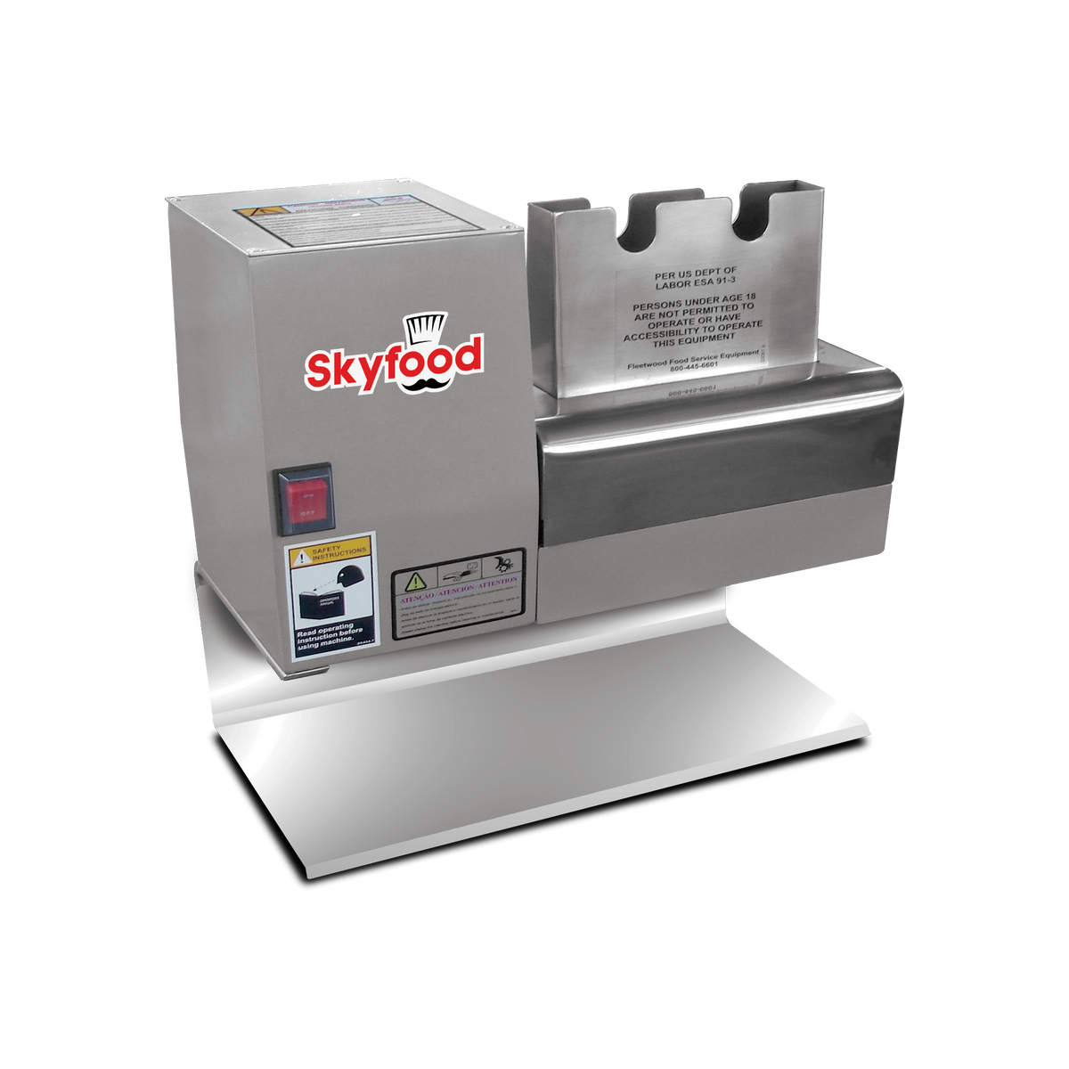 Skyfood ABI 880 lb/hr Meat Tenderizer Countertop, Stainless Steel Blades, 1/3 HP