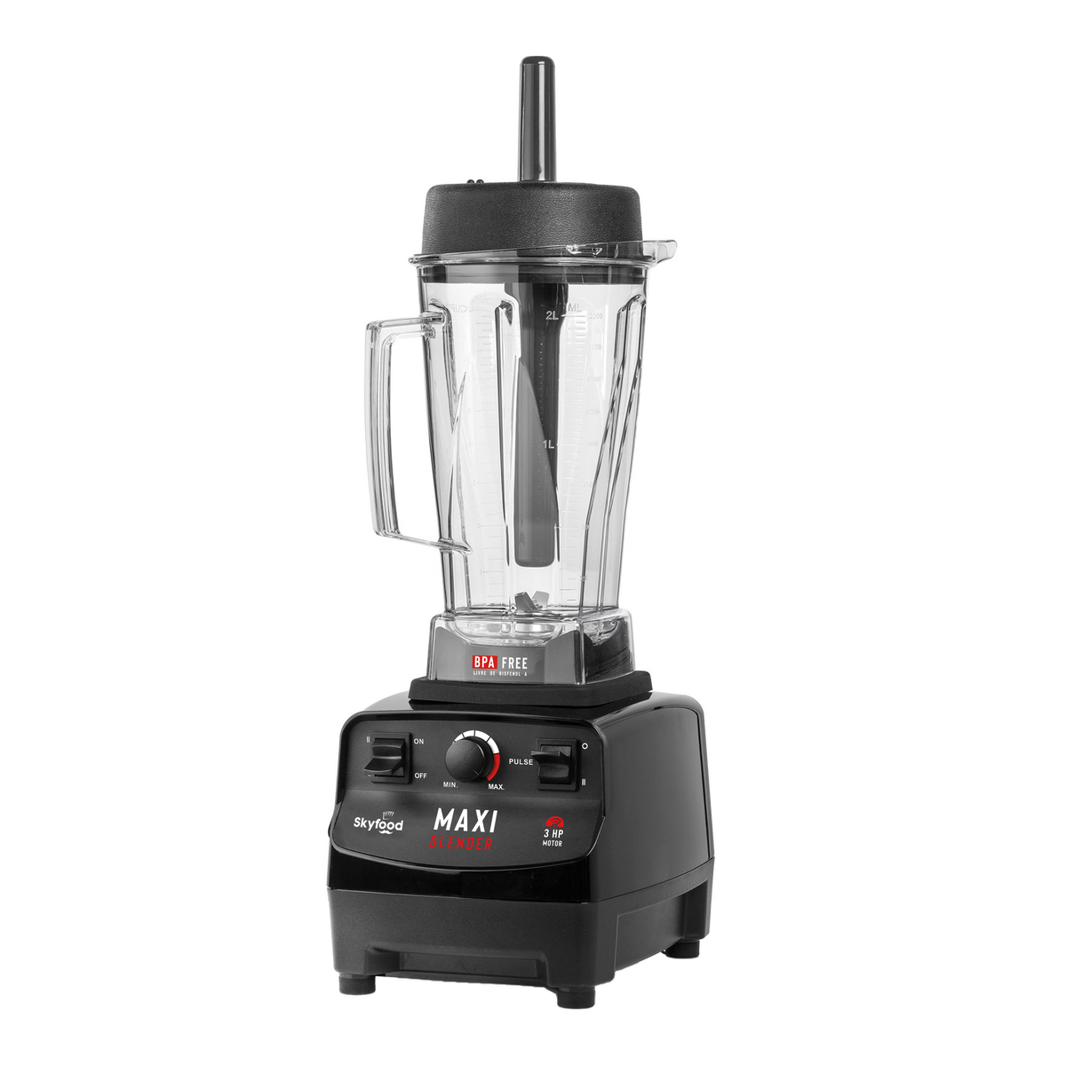 Skyfood BM2 2 Liter Maxi Blender Countertop, Variable Speed, Tritan Container, 3 HP