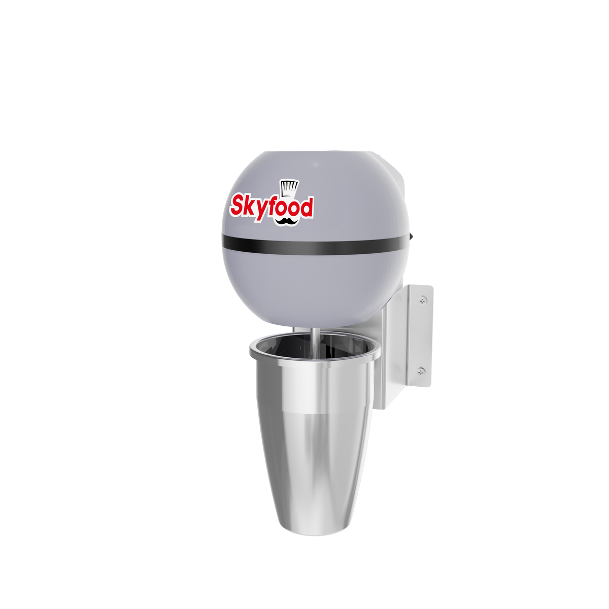 Skyfood BMS-W 27 oz Wall Mounted Drink Mixer Stainless Steel Cup, 15000 RPM, 500W