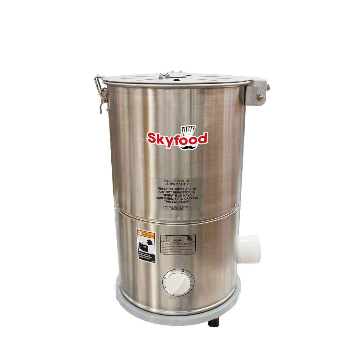 Skyfood DAL-6 9 lb Garlic Peeler Electric Countertop, Stainless Steel, 106 lb/hr, 1/4 HP