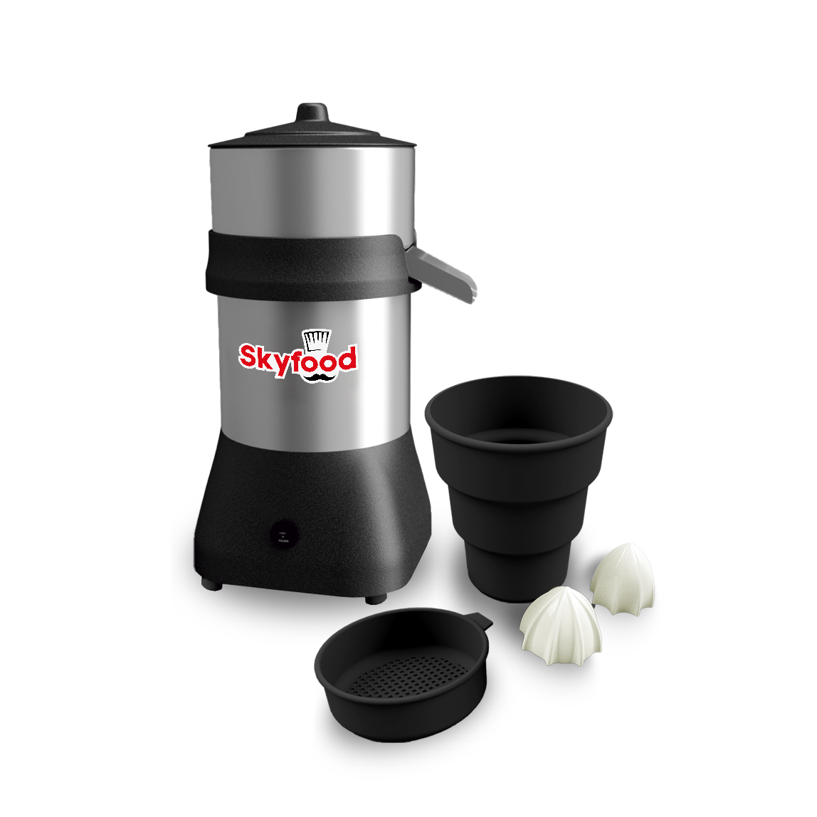 Skyfood EX Citrus Juice Extractor 34 oz, Manual Feed, 1/4 HP, Stainless Steel Body