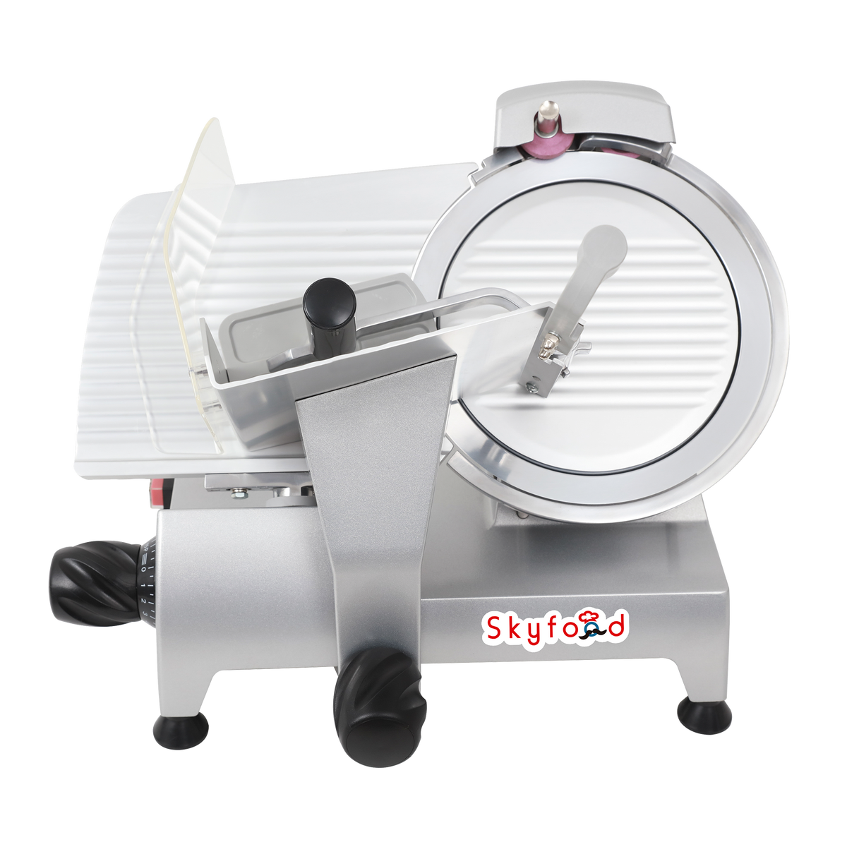 Skyfood GL200F 8" Meat Slicer, Gravity Feed, Knife Sharpener, 1/4 HP Motor