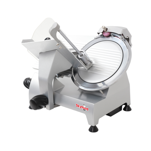 Skyfood GL300F 12" Meat Slicer, Compact Gravity Feed, Knife Sharpener, 1/3 HP Motor