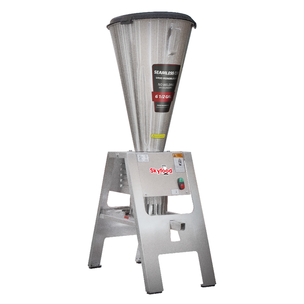 Skyfood LAR-15LMBE 4 Gallon Food Blender Floor Model, Tilting Stainless Steel Container, 3500 RPM, 1-1/2 HP