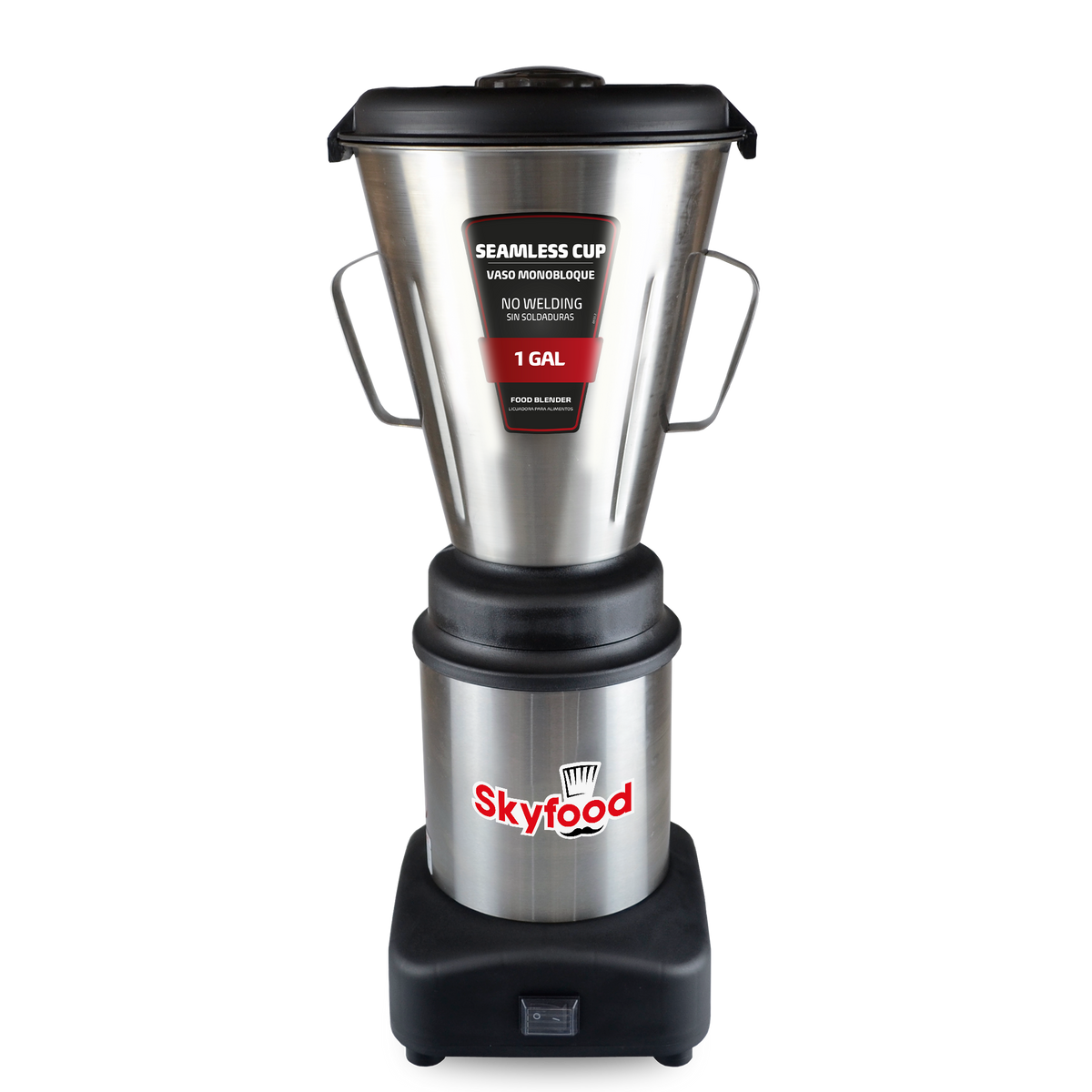 Skyfood LAR-4MBSE 1 Gallon Food Blender Tabletop, Seamless Stainless Steel Container, 3500 RPM, 1/2 HP