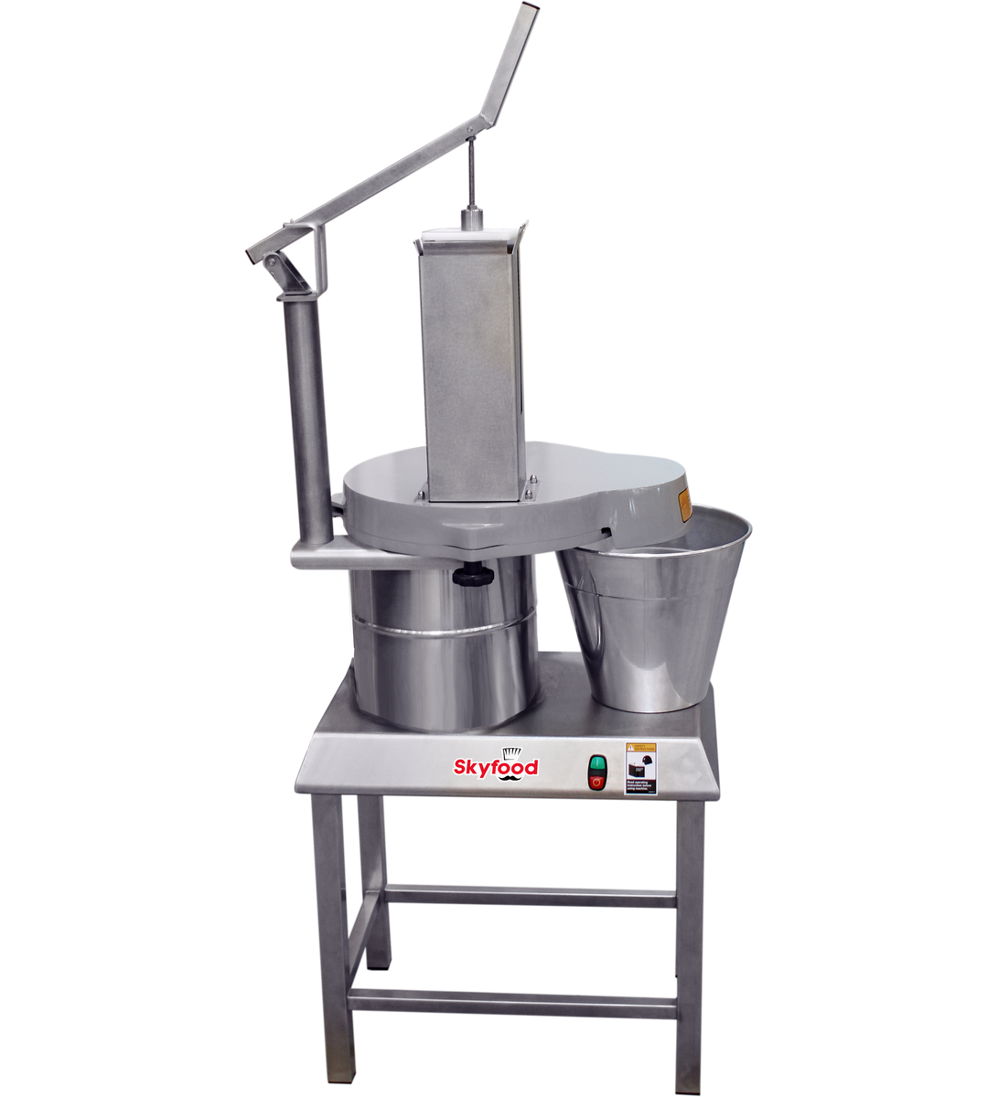 Skyfood PA-141 Cheese & Vegetable Shredder/Slicer Floor Model, 880 lb/hr, 17" Discs, 1.5 HP, Stainless Steel