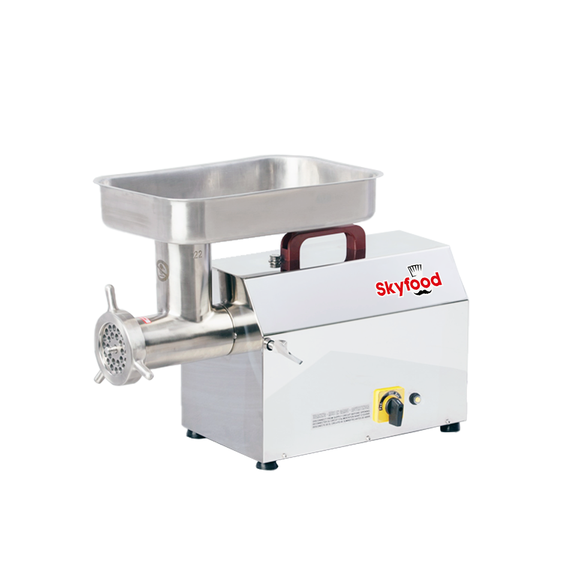 Skyfood SMG22F #22 Meat Grinder Countertop, 200 RPM, Stainless Steel, 1-1/2 HP