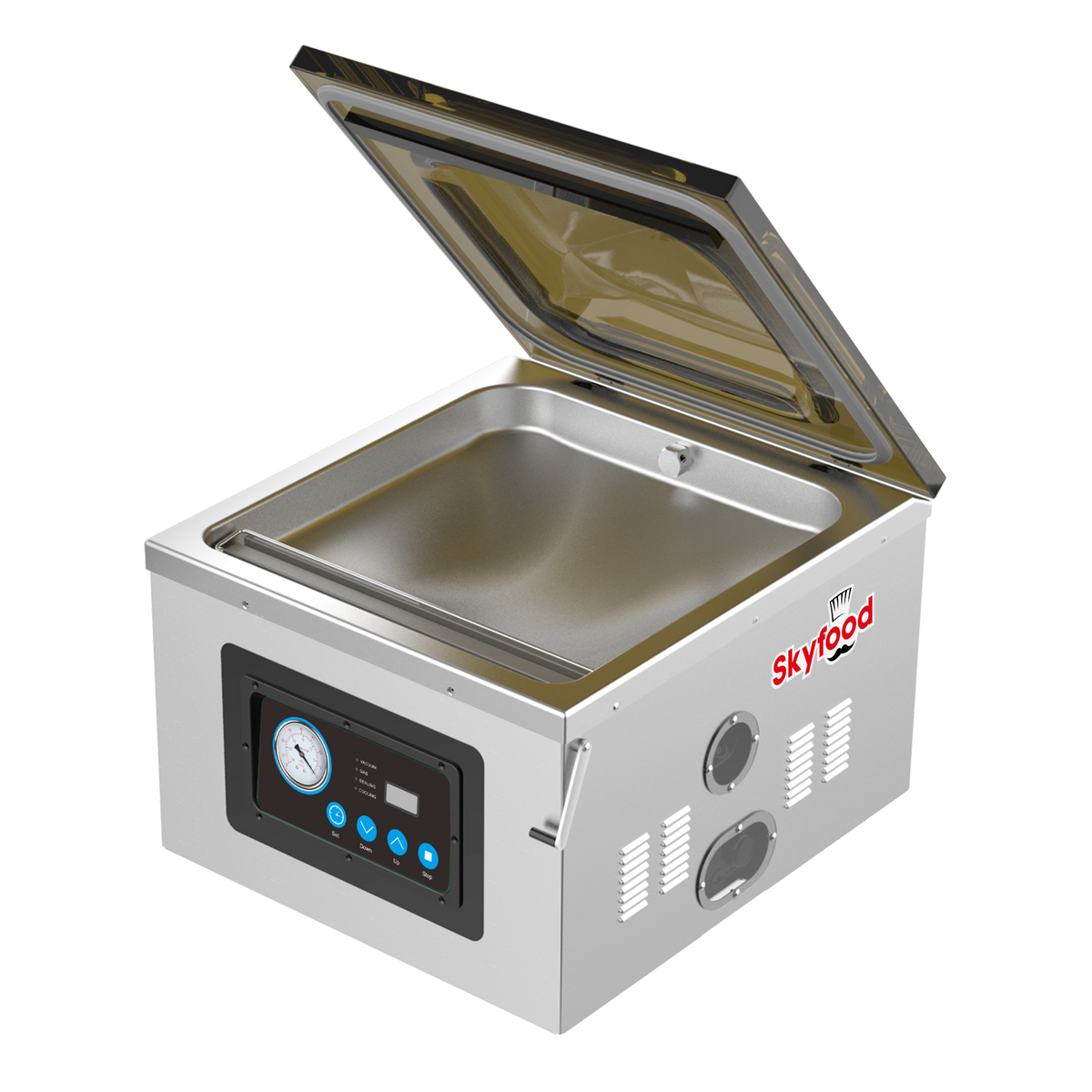 Skyfood SVP16 16" Chamber Vacuum Sealer Countertop, LED Panel, 4" Deep Chamber, Stainless Steel